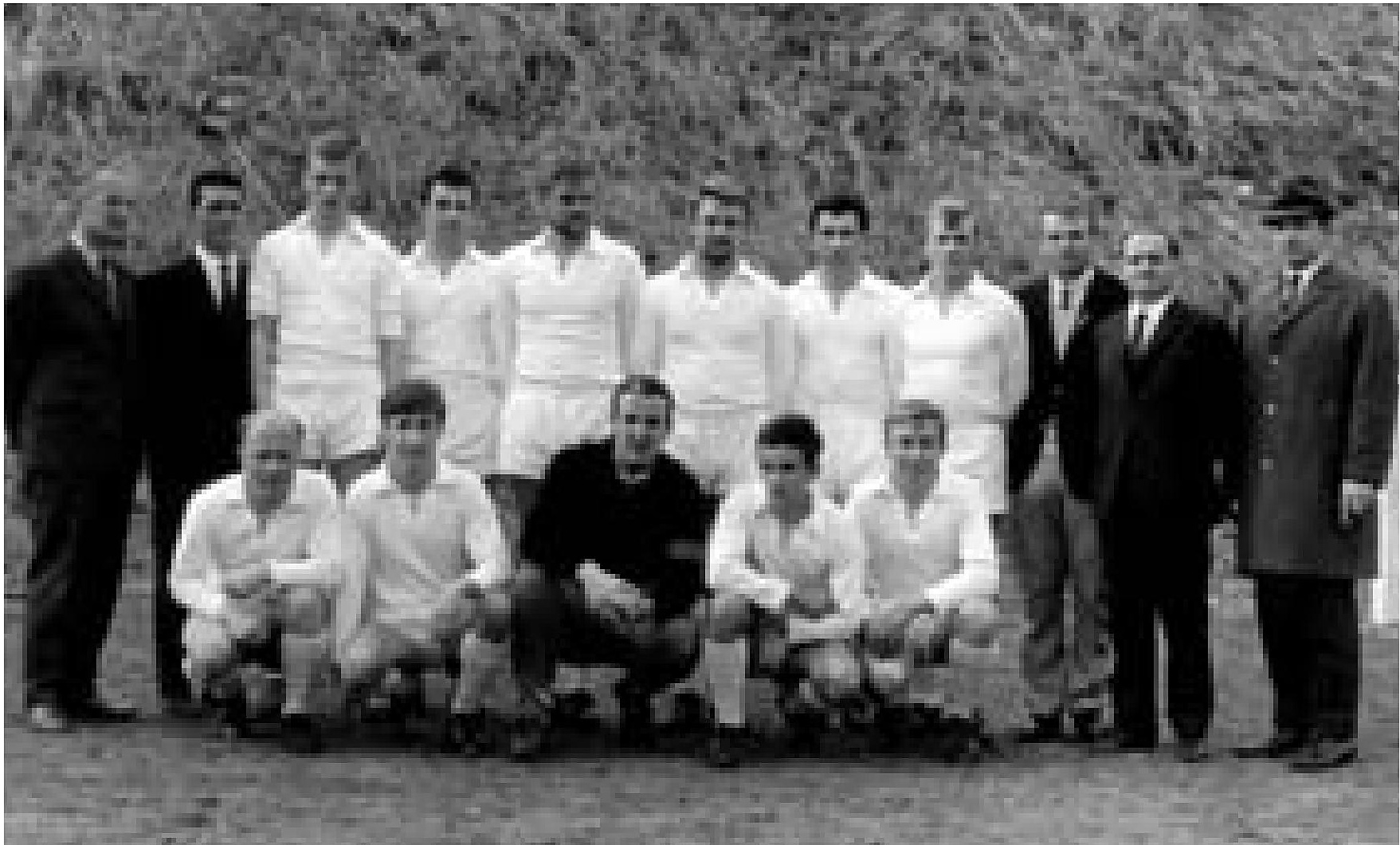 Erste Mannschaft des FC 07 Furtwangen beim 60-jährigen Jubiläum 1967